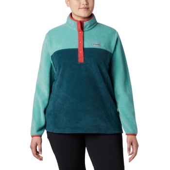 Columbia Pullover Dames, Benton Springs Half Snap Plus Size Koper, 85XEVBNAW